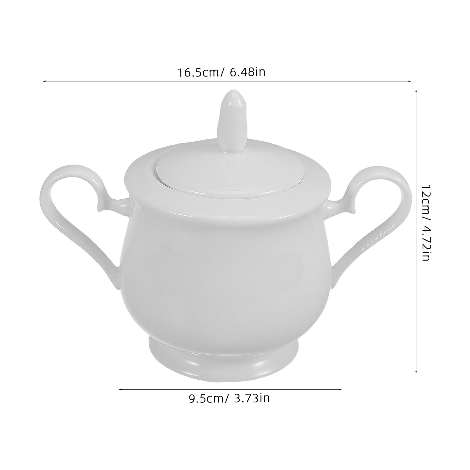 Sucrier en Céramique Couvercle 370 Ml Pot à Sucre Porcelaine Hermétique Usage la Cuisine Salon Bol Bonbons Polyvalent