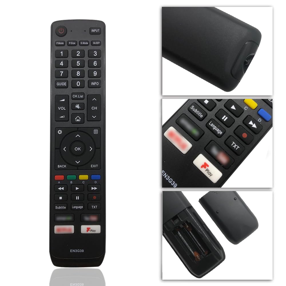 Replaced Hisense EN3R39H Remote Control Compatible With Hisense Smart Tvs 43h6e 49h6e 55r7e 55r6e 60h6e1 65h6e