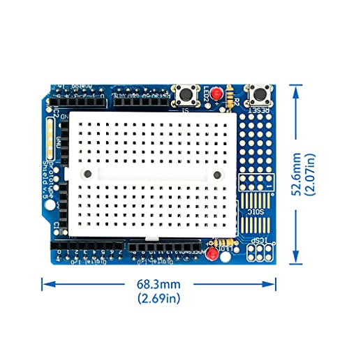 WUIOAUSXN ProtoShield Development Board Expansão Breadboard Acessórios Prototipagem Protótipo Substi