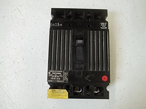 GE Plug in Circuit Breaker, THHQL, Number of Poles 2, 20 Amps, 120/240VAC, High Interrupting Capacity