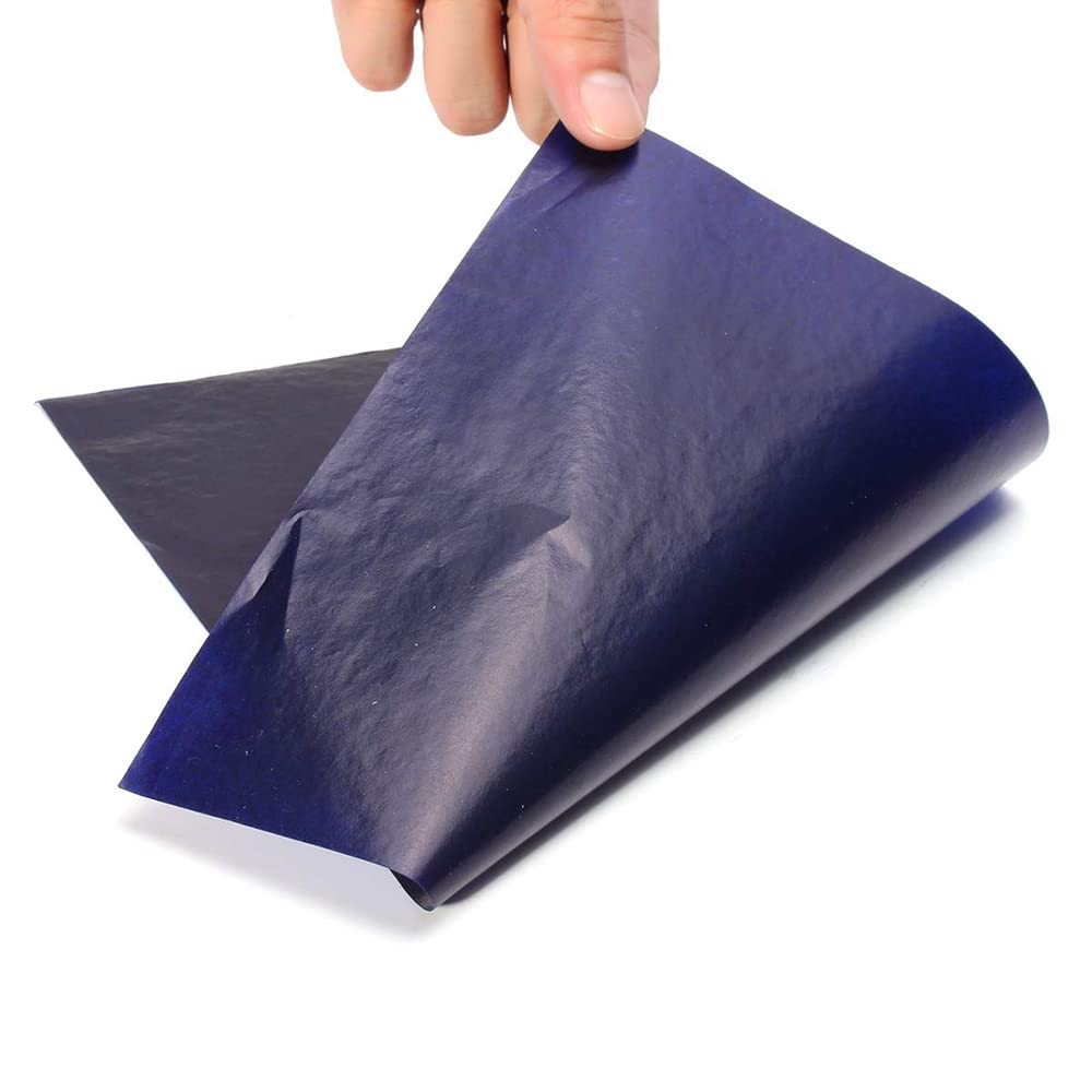 Lot de 500 feuilles de papier de transfert carbone bleu 25,5 x 37 cm pour dessin, écriture, fournitures scolaires de bureau