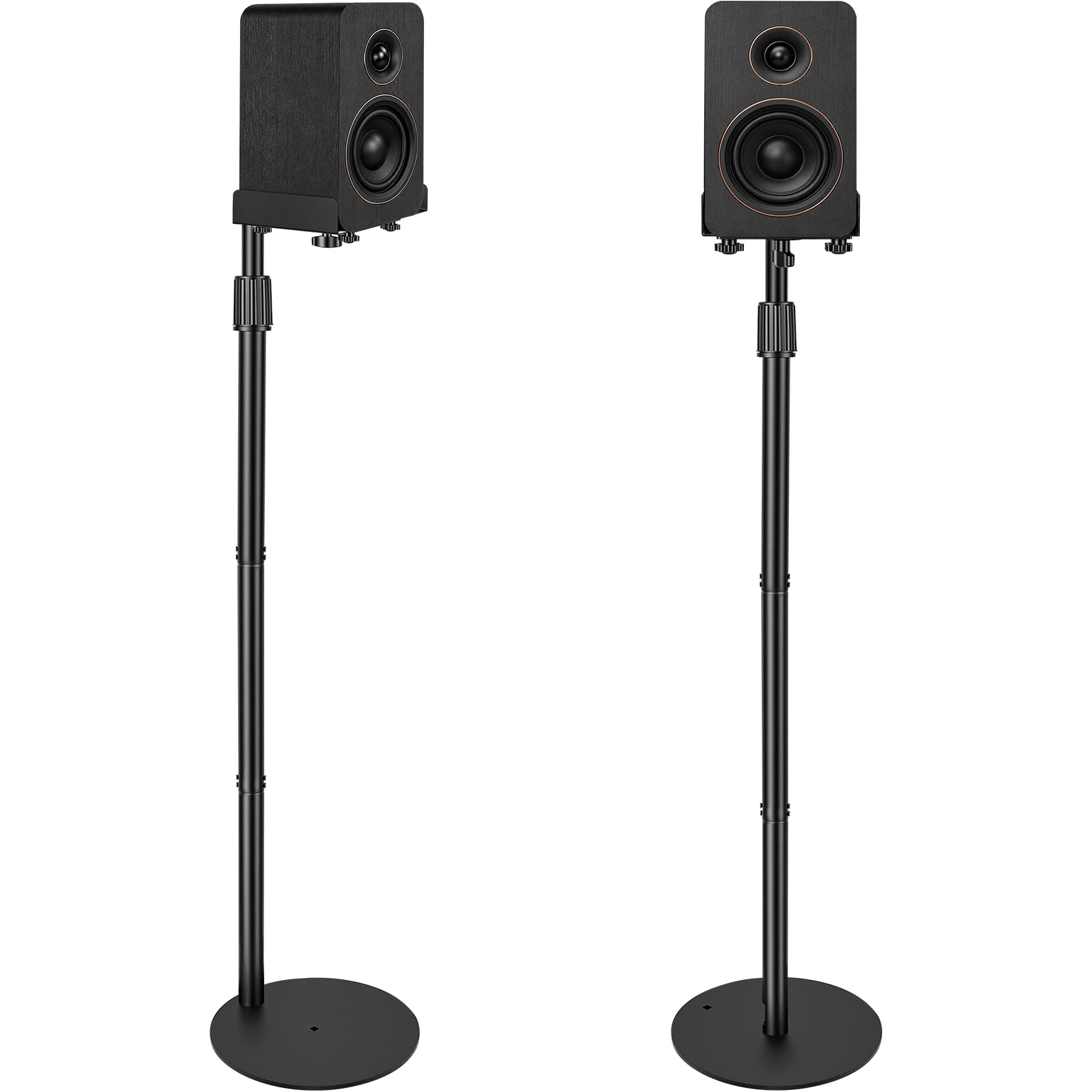 OUUTMEE Lot de 2 Support Enceinte Réglable en 3 Parties, Jusqu'à 10KG