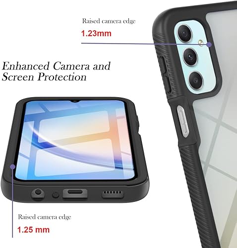 Miniatura 5 de Funda para Samsung Galaxy A13 LTE 4G, Samsung A13 LTE Funda para teléfono con protector de pantalla integrado, cubierta trasera delgada transparente