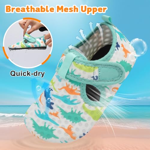 Image of LeIsfIt Kids Water Shoes Girls Boys Quick Dry Aqua Socks Breathable Swim Shoes Non-Slip Barefoot Socks for Beach Surf