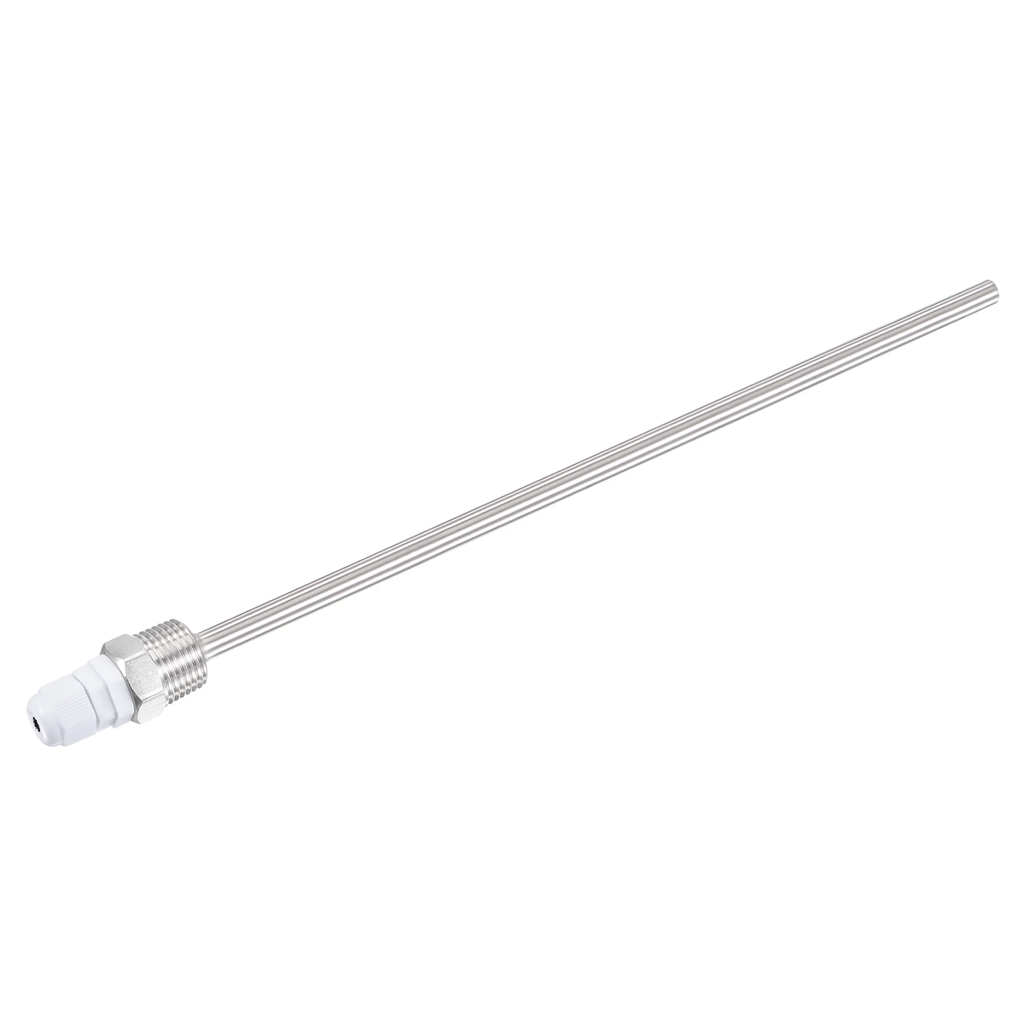 sourcing map 8mm Diamètre G1/2 Puits Thermométrique Sans Soudure Acier Inoxydable 304 300mm Longueur pour Bière Fermenteur