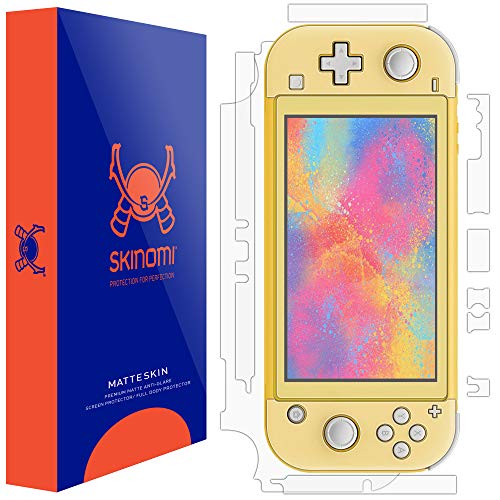 Skinomi Matte Full Body Protector Compatible with Nintendo Switch Lite (5 inch, 2019)(Screen Protector + Back Skin Cover) Full Coverage Matte Skin Anti-Glare HD Film
