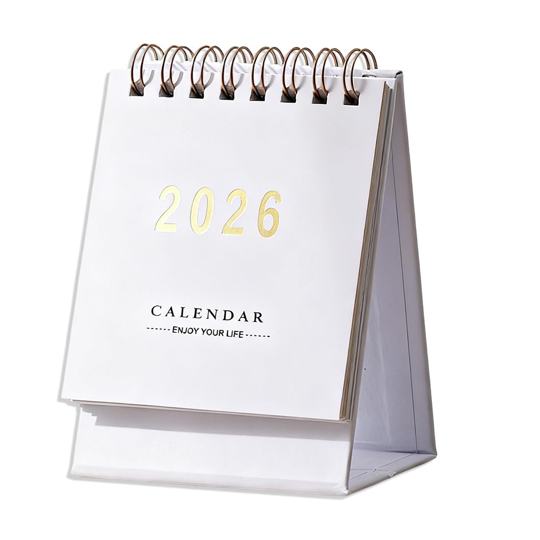 Mini Calendario Da Tavolo 2026 Con Vacanze UK - Rettangolare, Mensile, Con Spazio Note, Supporto Robusto, Nero, 15x7,5x6,5 Cm