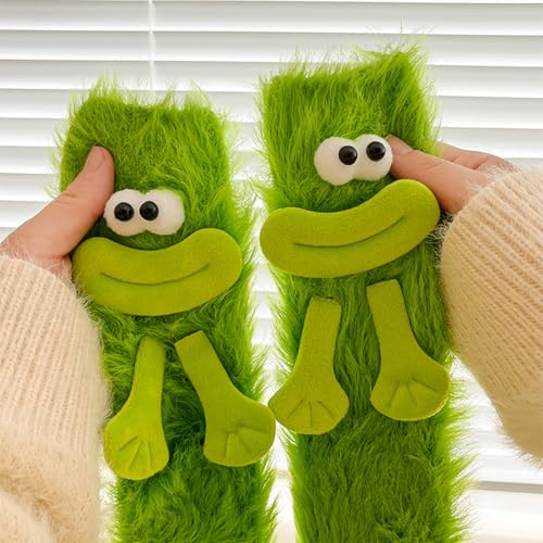 Image of TFTSR Crazy Funny Fuzzy Silly Socks for Kids Women,Girls Fluffy Slipper Novelty Fun Socks,Boy Men Cute Cozy Soft Animal Socks