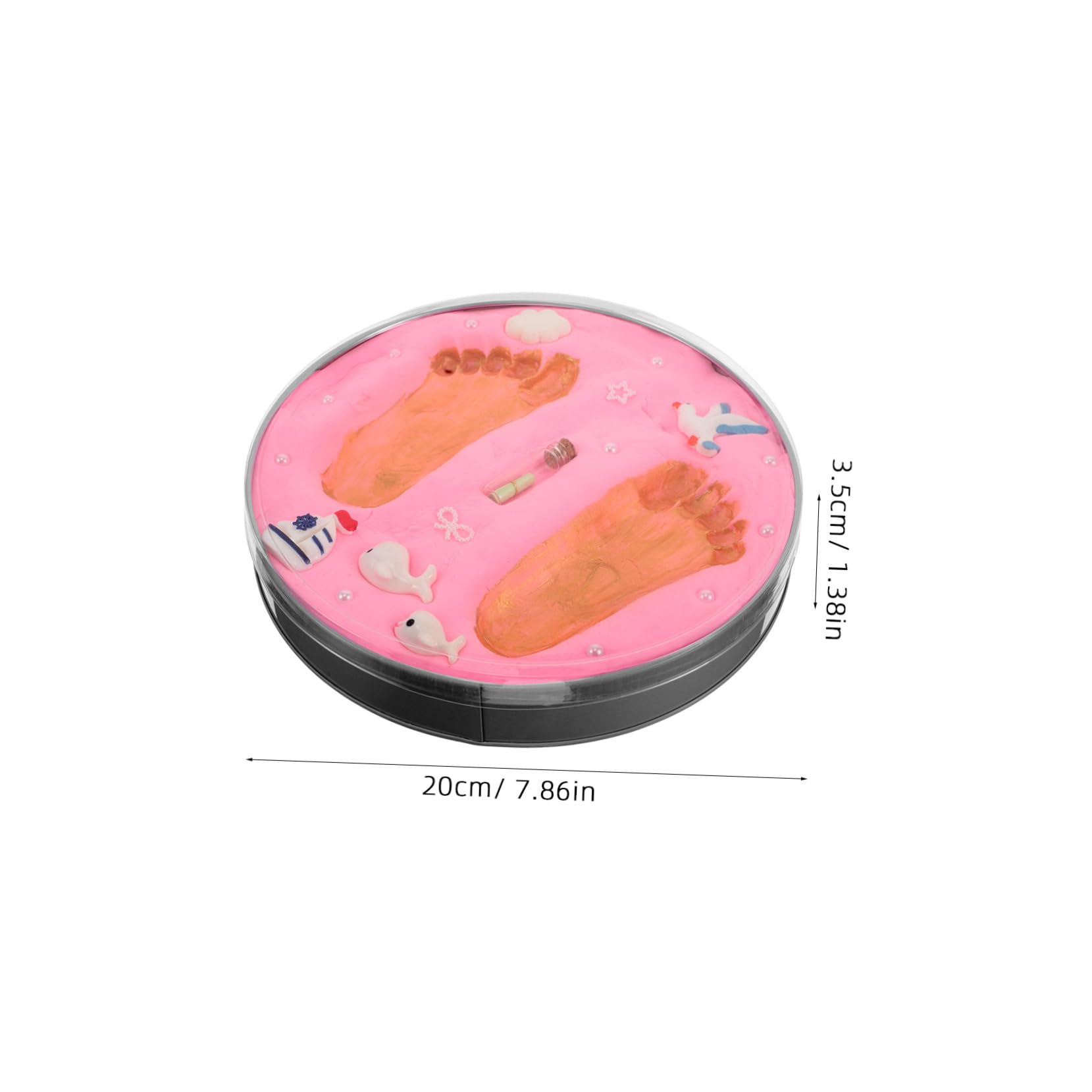 Kit D’empreintes de Mains et Pieds de Bébé en Boue Rose