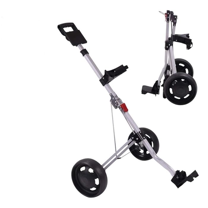 Buy How True 2 Wheel Foldable Golf Push Cart Collapsible Golf Trolley