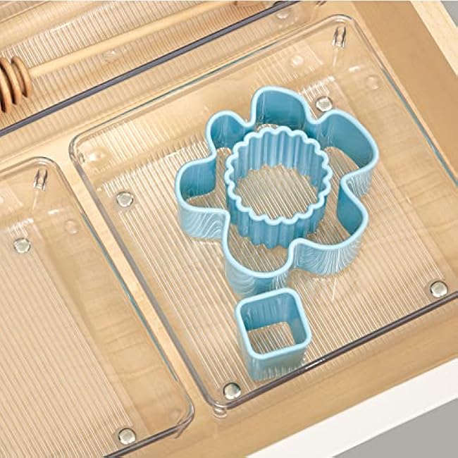 iDesign 52630M2 Kitchen Drawer Organizer for Silverware InterDesign Linus, Large, 2 Count