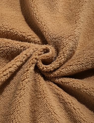 Image of ZAFUL Men 1 /4 Zipper Ethnic Aztec Fleece Unisex Winter Sweatshirt Tops 2026 | Funnel Neck Fluffy Polar Fleece Faux Sherpa Soft Thermal Pullover Kangaroo Pocket Jacket Hoodie Tops