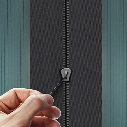 AC Infinity Reißverschluss zum Abziehen und Aufkleben, 2 Stück, 2m x 7cm. Robuste Staubbarriere, doppelseitiger Reißverschluss für Gewächshäuser, Baustellen und Reparaturzonen