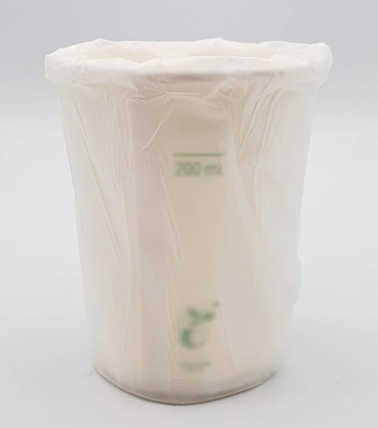 Generico Bicchieri 225 ml con tacca a 200 ml di carta imbustati sigillati singolarmente riciclabile 5,5 gr cortesia camera hotel b&b spa sauna (500)