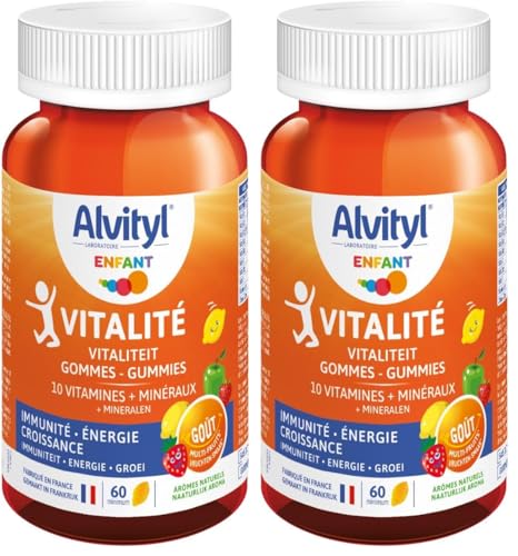 Gommes Vitalité Alvityl riches en 8 vitamines contre la fatigue des enfants