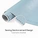 Dual-Sided Desk Pad, EMINTA Ultra Thin Waterproof PU Leather Mouse Pad Blotter Protector, Desk Writing Mat for Office/Home (Light Blue/Silver, 31.5