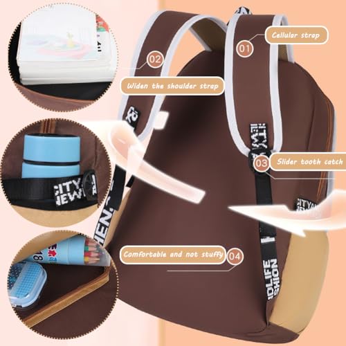 Sac à dos Capybara mignon anti-vautrage avec rangement multipoche pour écolier - 4