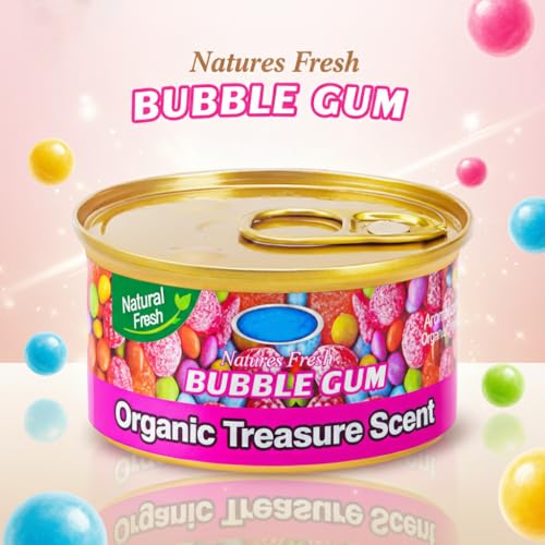 Image of Car Air Freshener Can 45gm.| Long-Lasting Solid Gel Fragrance for Car, Office & Home | Compact Cupholder Fit | Odor Eliminator & Refreshing Aroma for Fresh Drive Experience (Bubble Gum)