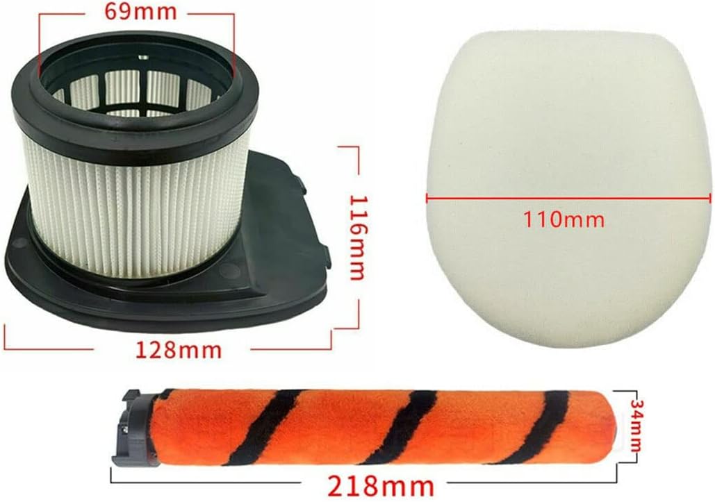 Chuancheng Replacement Kit for Shark IC300 IZ251UK IZ201UK IZ202SM Cordless Handheld Vacuum Cleaner, Roller Brush, Hepa Filter, Sponge Filter, Cleaning Brush