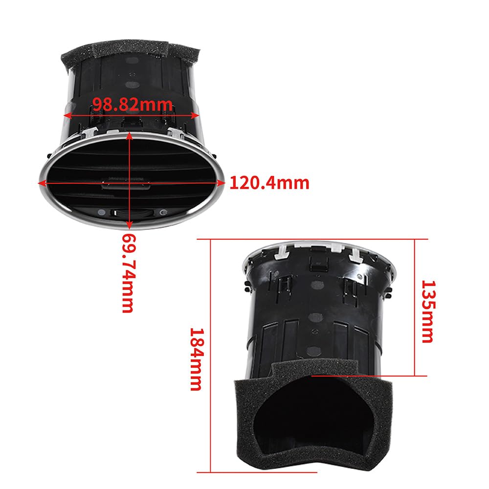 Griglia di ventilazione per griglia di ventilazione, compatibile con Ford Focus MK2 2005-2013 4M51-A014121