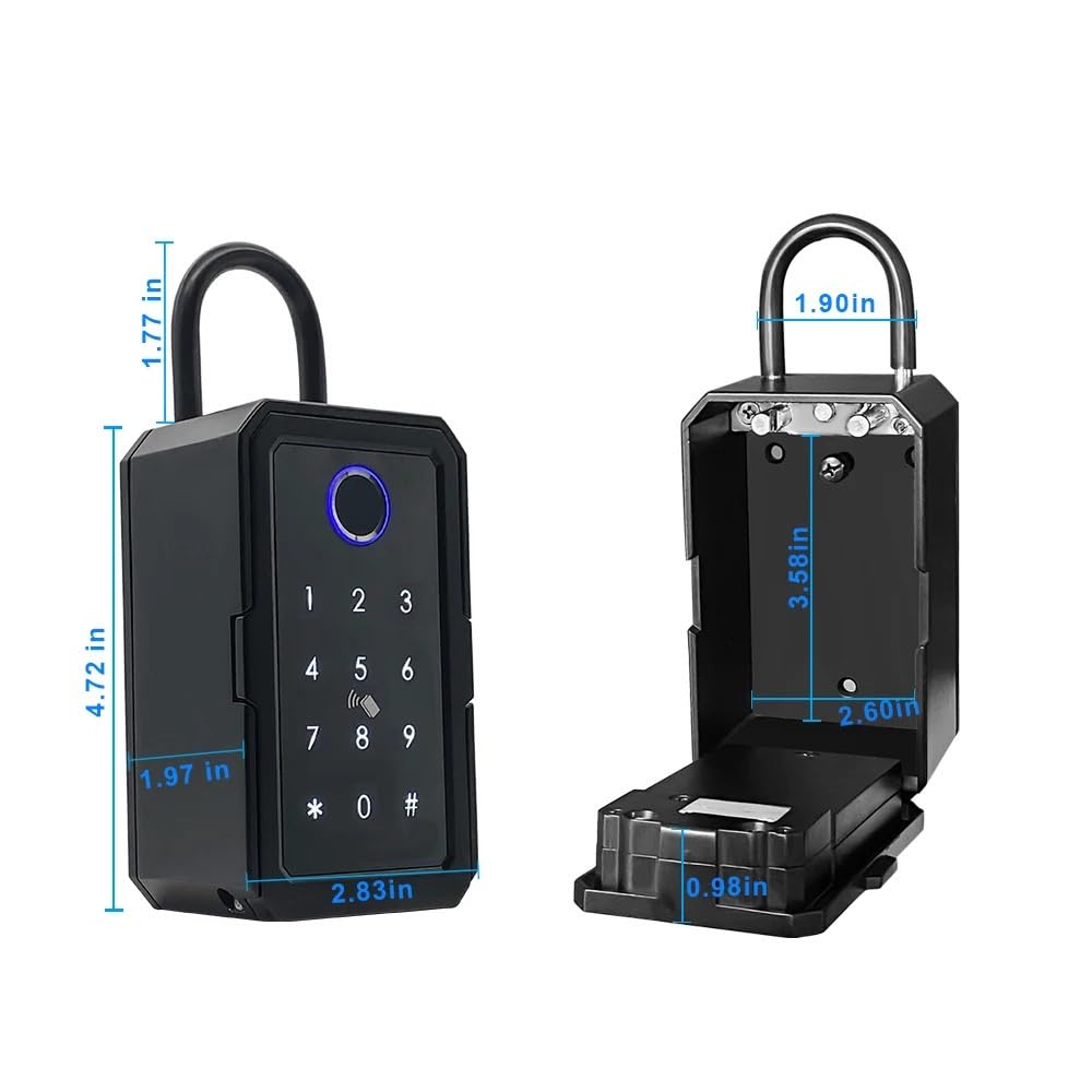 Sejf, Tuya Smart Key Box Bezpieczne przechowywanie odcisków palców Klucz szyfrowy cyfrowej skrzynki zabezpieczającej