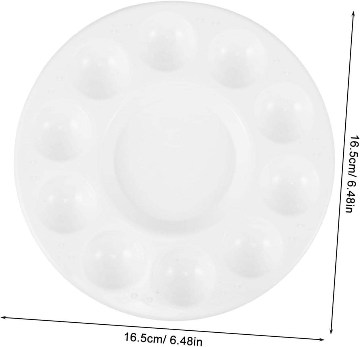 Circular Paint Palette Plastic Watercolor Mixing Tray 24pcs with 10 Wells Acrylic and Watercolor Painting Supplies for Artists and Hobbyists for DIY Art and Craft Sessions