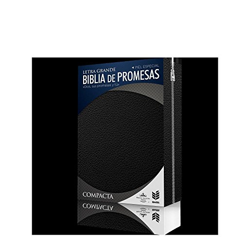 Biblia de Promesas/ Compacta / Piel Especial Negra Con Zipper