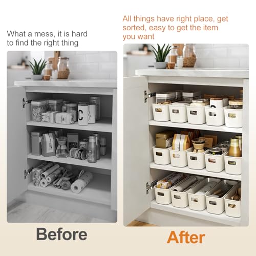 Boîtes de rangement étroites en plastique empilables et hermétiques pour étagère
