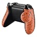 eXtremeRate Textured Back Panels, Comfortable Non-Slip Side Rails, 3D Splashing Handles, Game Improvement Replacement Parts for Microsoft Xbox One X & One S Controller (Orange)