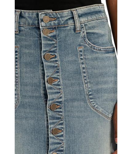 KUT from the Kloth Women's Rose Skirt Button Front Portchop Pocket4