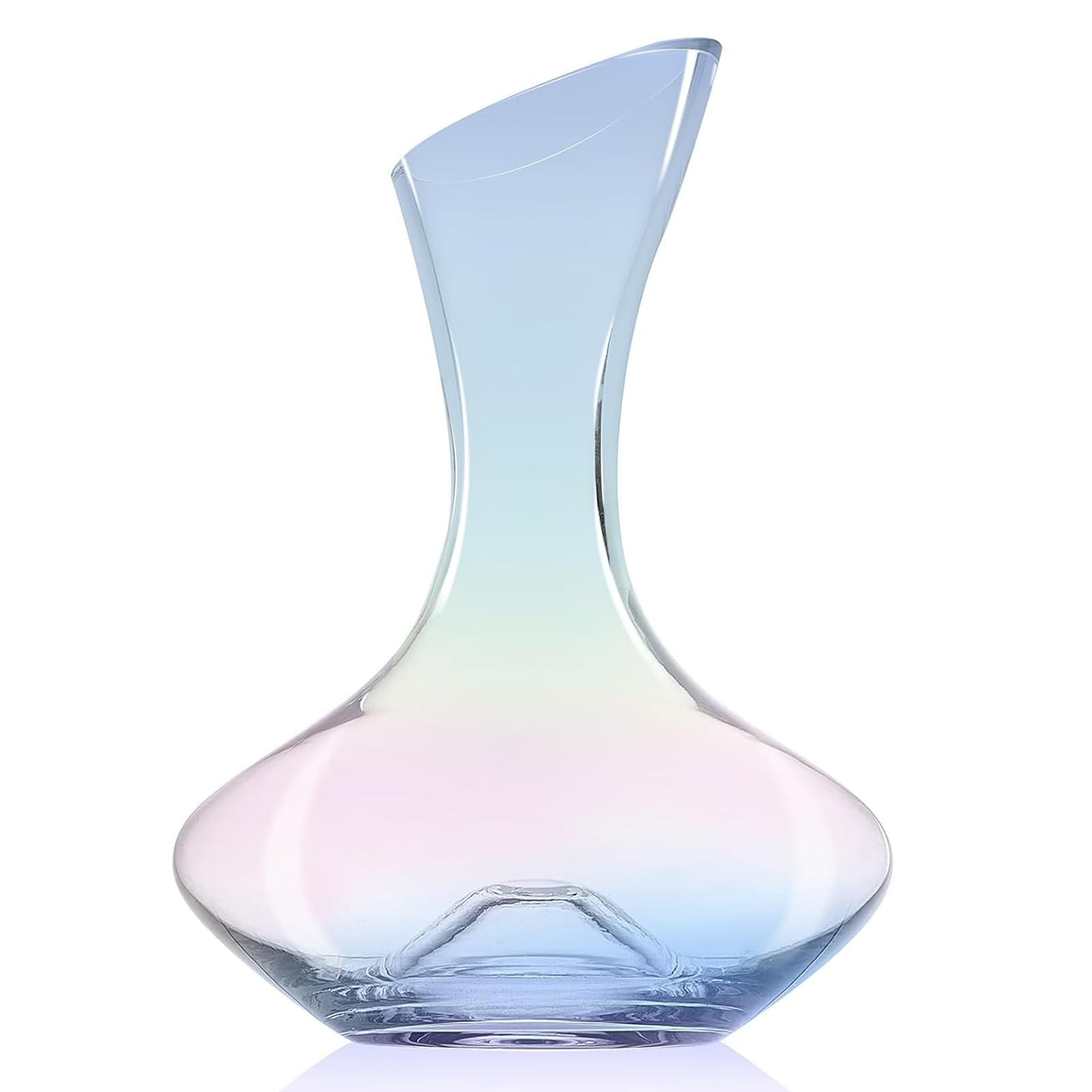 FROON Wine Aerator 1200ml Iridescent Wine Decanter,Hand Blow Wine Carafe Decanter,Crystal Glass Wine Aerator Accessory for Wine Lovers
