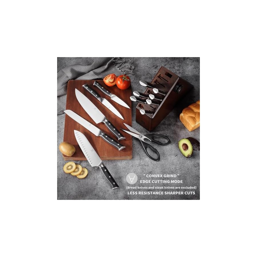 5C-Pro-15-Piece-Knife-SetUltra-Smooth-Cutting-Professional-Grade-Sharp50Cr15Mov-Stainless-Steel-Kitchen-Knife-Block-Set-with-SharpenerHandle-Ergonomic-And-Full-Tang-DesignWith-Gift-Box 5C Pro 15-Piece Knife Set, Ultra-Smooth Cutting Professional Grade Sharp,50Cr15Mov Stainless Steel Kitchen Knife Block Set with Sharpener, Handle Ergonomic And Full Tang Design,With Gift Box