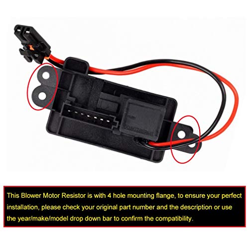 Blower Motor Resistor Complete Kit With Harness Manual AC Controls Compatible with 2003-2006 Chevy Silverado Avalanche Suburban Tahoe,GMC Sierra Yukon Cadillac Escalade 89019088 973-405 22807123 RU126