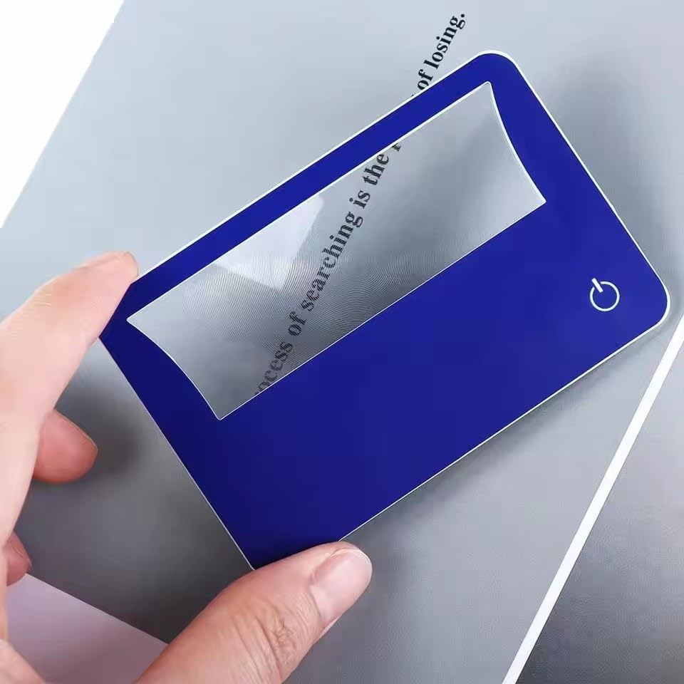 VIDI Credit Card LED Newspaper Maps Loupe Lens Reading Magnifiers Magnifier Sheet Magnifying Glass