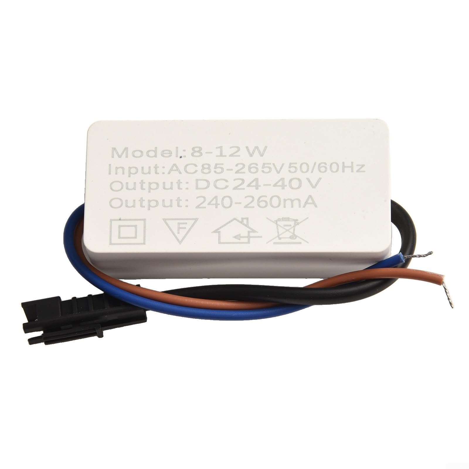 LED Driver Power Supply 3-5W 4-7W 8-12W 18W 24W, Constant Current Driver for LED Light Transformer(8-12W)