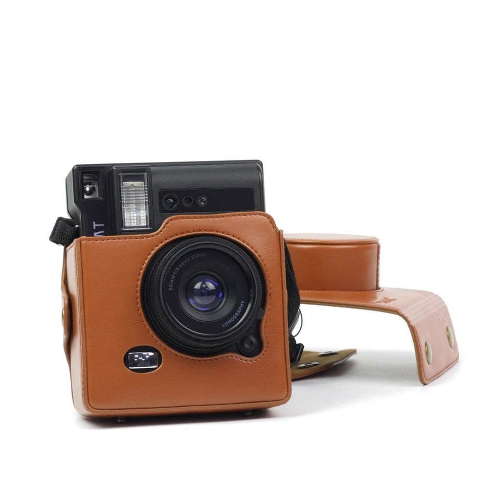 Sac Rétro En Cuir PU Pour LOMO Automat - Housse De Protection Avec Bandoulière, Étui Léger Marron Pour Appareil Photo Vintage