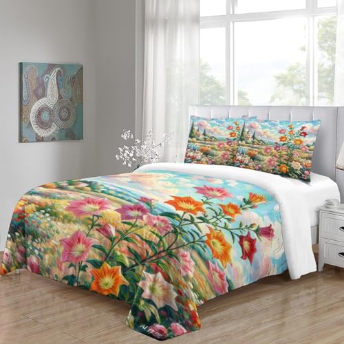 Housse de couette fleur de ballon 3D en microfibre douce avec fermeture éclair invisible - 5