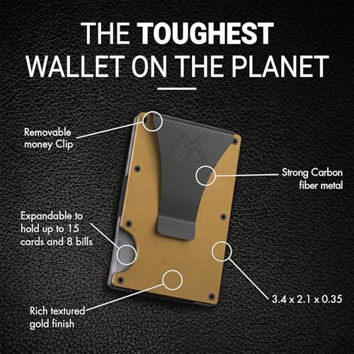 Image of Mountain Voyage Co Minimalist Wallet for Men & Women - Slim RFID Wallet, Scratch Resistant, Credit Card Holder & Money Clip, Easily Removable Money & Cards, (Khaki Leather)