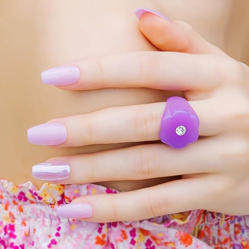 Miniatura 19 de MUZMAK Uñas postizas reutilizables a presión, largas, medianas, cortas, ataúd, almendra, 36 piezas, kit de uñas postizas rojas, cobertura completa