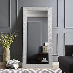 Naomi Home Mosaic Style Full Length Mirror Wall Mirror Floor Mirror Large Mirror Floor Length Mirror Wall Mirror Full Length Champagne