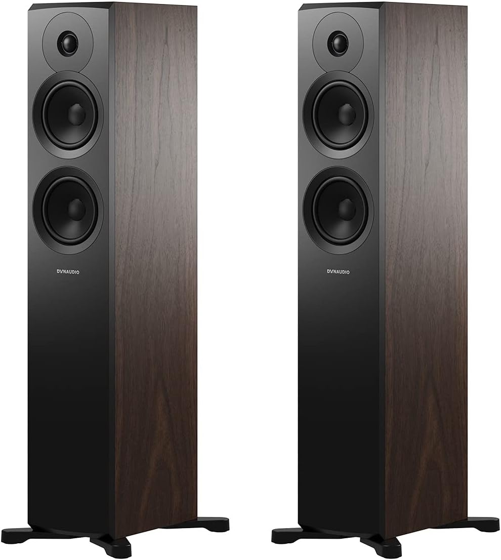 DYNAUDIO Emit 30 Floorstanding Loudspeakers - Pair (Walnut Wood)