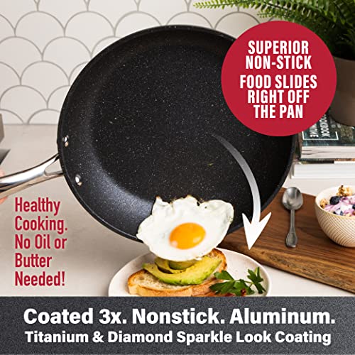 Granitestone Original 10 Piece Nonstick Cookware Set, Scratch-Resistant, Granite-Coated, Dishwasher And Oven-Safe Kitchenware, Pfoa-Free Pots And Pans As Seen On Tv #TOP2