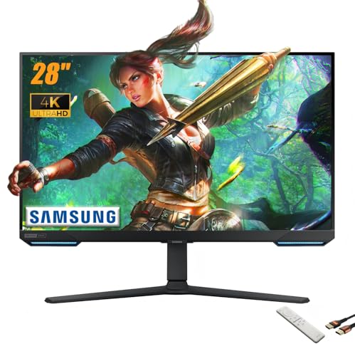 Samsung Odyssey G7 Series 28-Inch UHD(3840 x 2160) Gaming Monitor | Built-in Speakers | HDR 400 144Hz 1ms | G-Sync and FreeSync Premium Pro Compatible | Wi-Fi 5 | Smart TV | Includes Remote Control