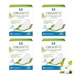 Organyc Assorbenti Giorno con Ali Ripiegate in Cotone Certificato 100% Biologico, 4 Confezioni da 10 Unità , Totale 40 Unità