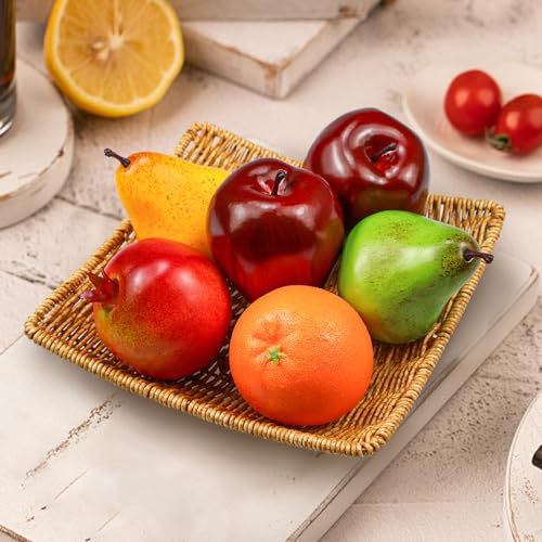 Ikosora IK075 6 Pcs Artificial Fruit Pack, Artificial Delicious Fruits Lifelike Pears For Decoration Home, Realistic Fake Fruits Decoration Dinner Table thumb #5