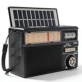 Excellente qualité de réception : Cette Poste Radio Portable solaire et robuste offre une excellente réception sur plusieurs bandes AM/FM/SW grâce à sa technologie multibande. Sa construction en plastique de haute qualité lui assure une grande durabilité, tandis que l'énergie solaire et la batterie interne garantissent un fonctionnement stable. Idéale pour la musique, les actualités et le sport.