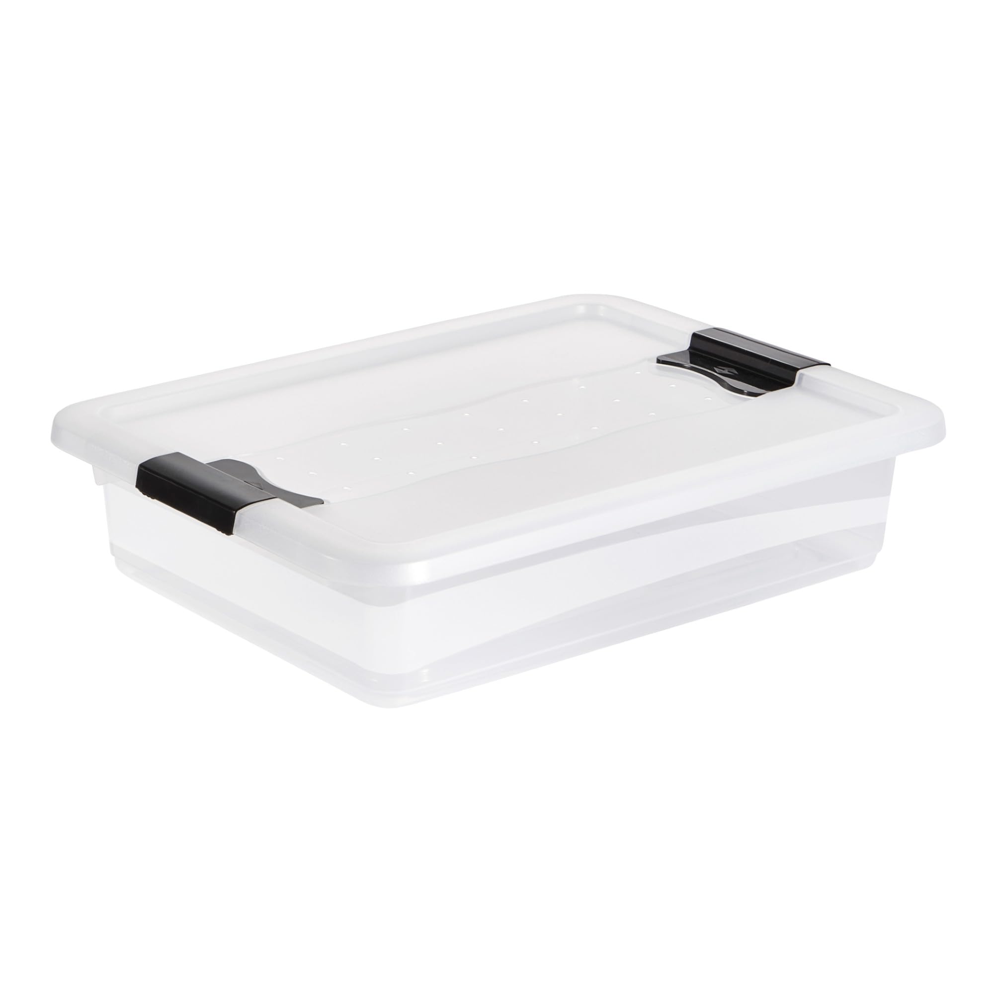 keeeper cornelia 3x Aufbewahrungsbox mit Deckel und Schiebeverschluss, 39,5 x 29,5 x 9,5 cm, 7 l, Transparent