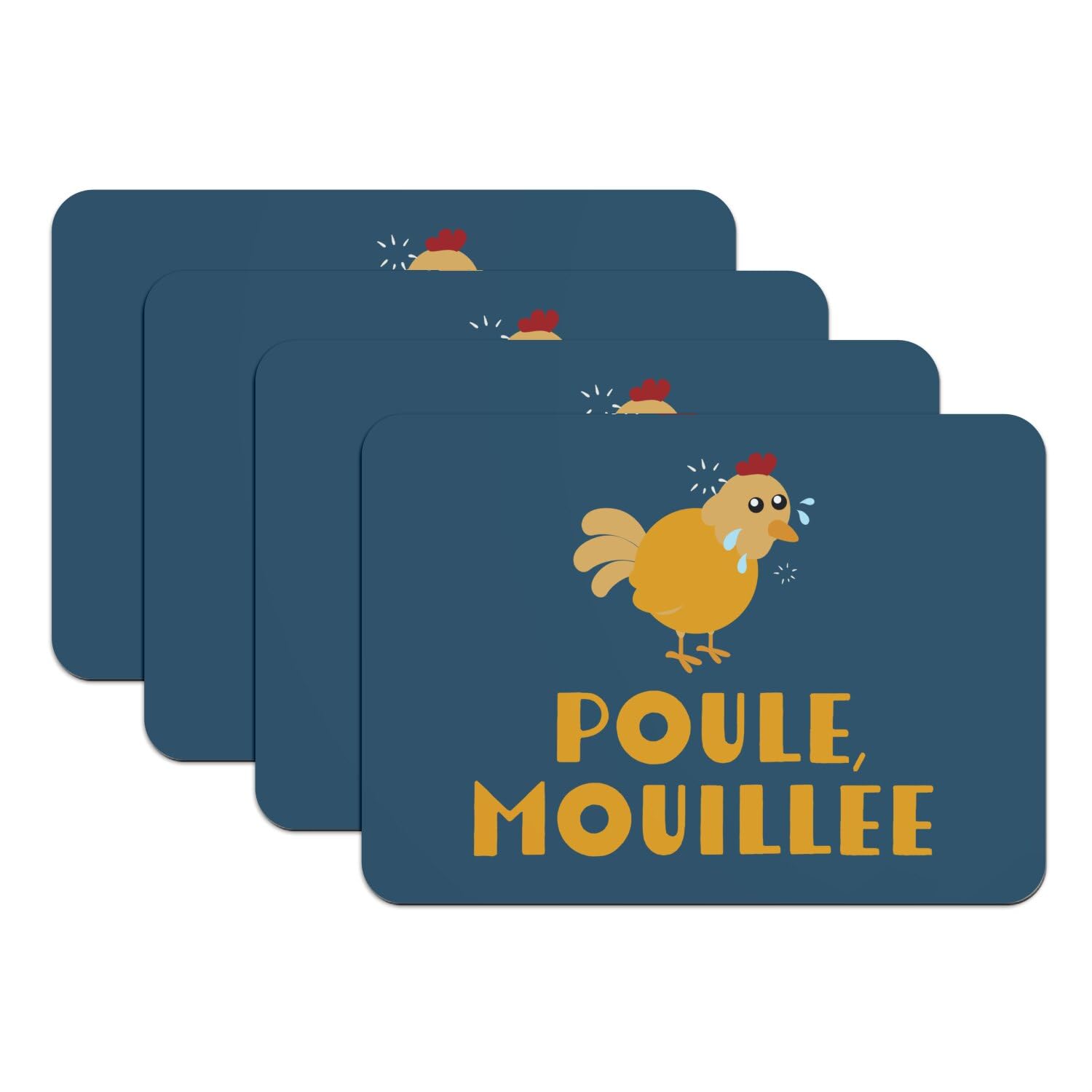 Sets de table bleu antidérapants en caoutchouc pour protéger votre table
