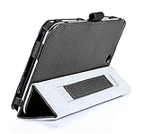 HP Stream 7 Case - ProCase Tri-Fold Book Folio Cover Case exclusive for HP Stream 7 5701 Tablet, Built-in Stand, with Hand Strap, bonus procase stylus pen (Black)