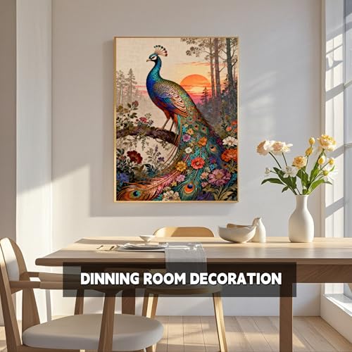 TINDAY Peacock Paint by Numbers Kit for Adults Beginner Retro Easy Paint by TINDAY - Used condition - US$8.27